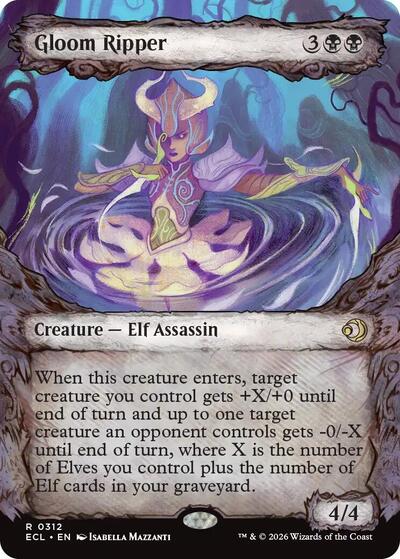 Gloom Ripper (Showcase) (Lorwyn Eclipsed) Light Play
