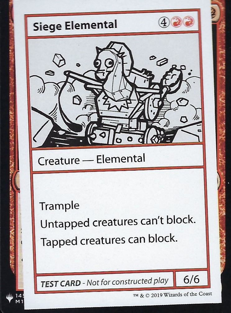 Siege Elemental (Mystery Booster Test Print) Near Mint