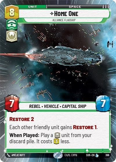 Home One Alliance Flagship (Hyperspace) (Spark of Rebellion) Near Mint Foil