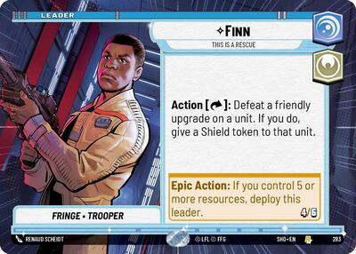 Finn This is a Rescue (Hyperspace) (Shadows of the Galaxy) Near Mint