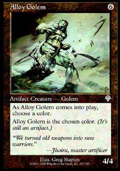 Alloy Golem (Invasion) Medium Play Foil