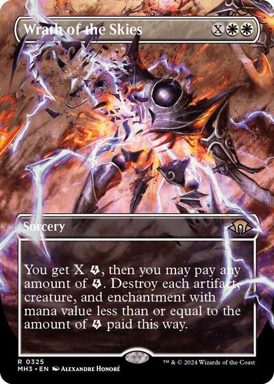 Wrath of the Skies (Borderless) (Modern Horizons 3) Light Play Foil