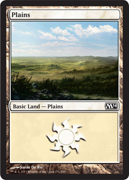 Plains (231) (Magic 2014 Core Set) Medium Play Foil