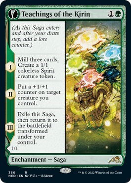 Teachings of the Kirin (Showcase) (Kamigawa: Neon Dynasty) Medium Play Foil