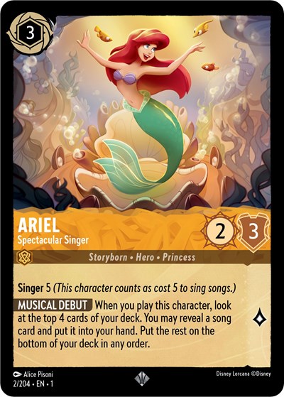 Ariel - Spectactular Singer (The First Chapter) Near Mint Cold Foil