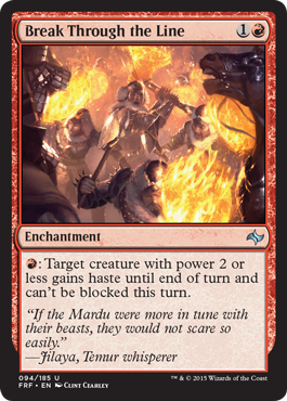 Break Through the Line (Fate Reforged) Near Mint Foil
