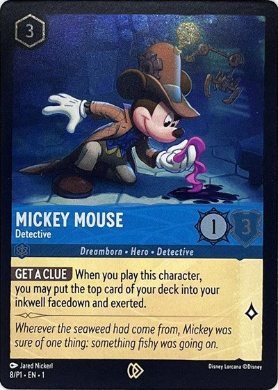 Mickey Mouse - Detective (Disney Lorcana Promo Cards) Near Mint Cold Foil