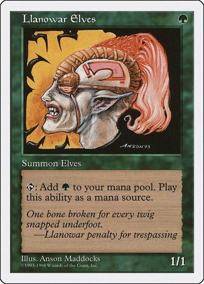Llanowar Elves (Anthologies) Damaged / Poor