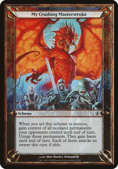 My Crushing Masterstroke (Archenemy) (Oversize Cards) Near Mint