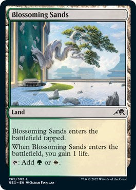 Blossoming Sands (Kamigawa: Neon Dynasty) Light Play Foil