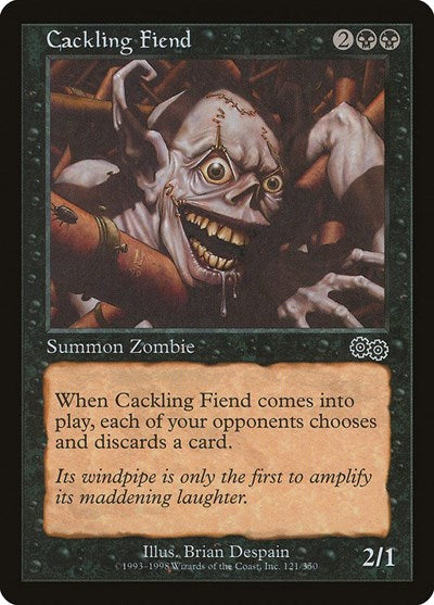 Cackling Fiend (Urza's Saga) Light Play