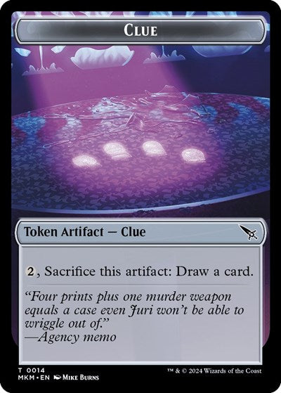 Clue (0014) / A 0041 Double-Sided Token (Murders at Karlov Manor) Near Mint Foil