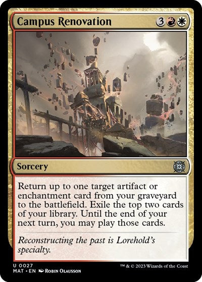 Campus Renovation (March of the Machine: The Aftermath) Medium Play Foil