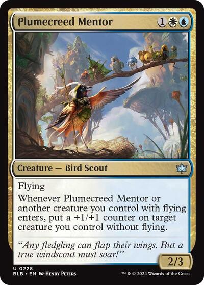 Plumecreed Mentor (Bloomburrow) Light Play Foil