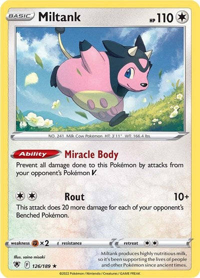 Miltank (SWSH10: Astral Radiance) Light Play Holofoil