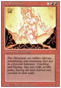 Fire Elemental (Revised) Light Play