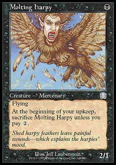 Molting Harpy (Mercadian Masques) Medium Play Foil