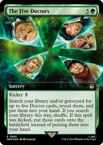 The Five Doctors (Extended Art) (Surge Foil) (Universes Beyond: Doctor Who) Light Play Foil