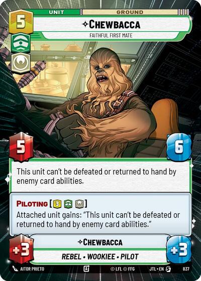Chewbacca Faithful First Mate (Hyperspace Foil) (Jump to Lightspeed) Near Mint Foil