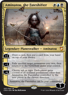 Aminatou, the Fateshifter (Commander 2018) Heavy Play Foil