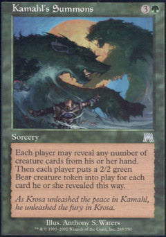 Kamahl's Summons (Onslaught) Medium Play Foil