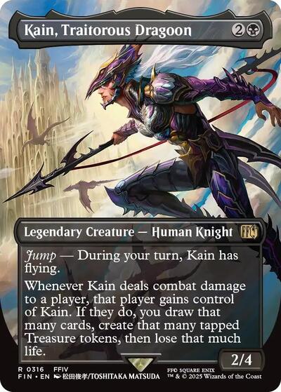 Kain, Traitorous Dragoon (Borderless) (Universes Beyond: FINAL FANTASY) Near Mint Foil