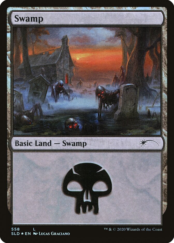 Swamp 558 (Secret Lair) Near Mint Foil