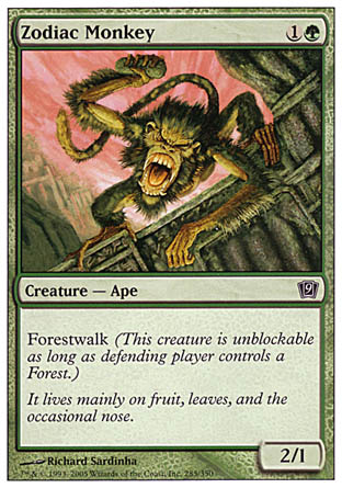 Zodiac Monkey (9th Edition) Light Play Foil