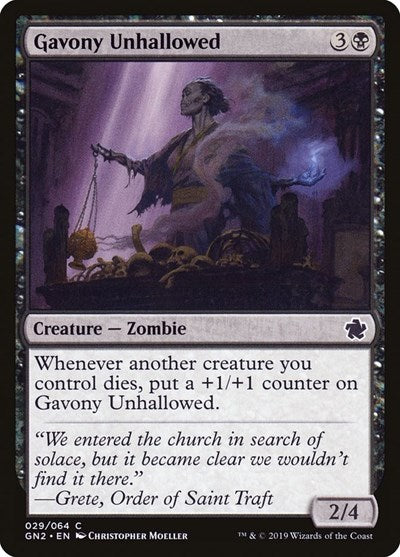 Gavony Unhallowed (Magic Game Night 2019) Near Mint