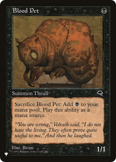Blood Pet (The List) Medium Play