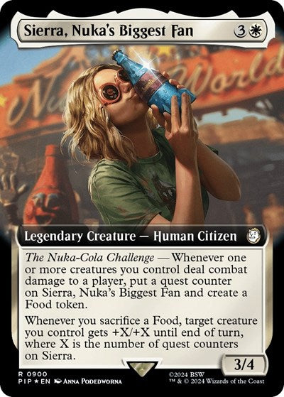 Sierra, Nuka's Biggest Fan (Extended Art) (Surge Foil) (Universes Beyond: Fallout) Light Play Foil
