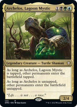 Archelos, Lagoon Mystic (Commander: Dominaria United) Light Play