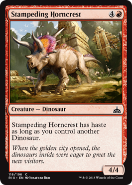 Stampeding Horncrest (Rivals of Ixalan) Light Play