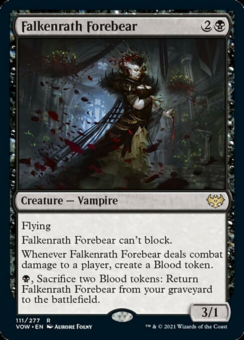 Falkenrath Forebear (Innistrad: Crimson Vow) Light Play Foil