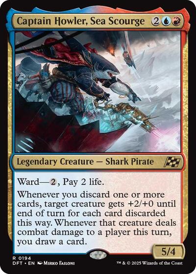 Captain Howler, Sea Scourge (Aetherdrift) Light Play Foil