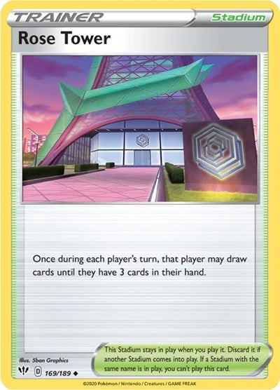 Rose Tower (SWSH03: Darkness Ablaze) Near Mint Reverse Holofoil