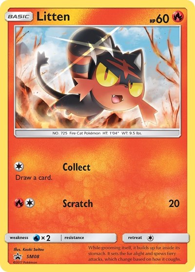 Litten - SM08 (SM Promos) Light Play Holofoil