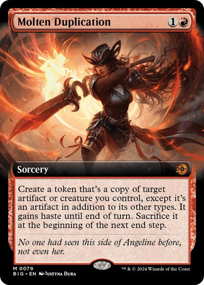 Molten Duplication (Extended Art) (Outlaws of Thunder Junction: The Big Score) Light Play Foil