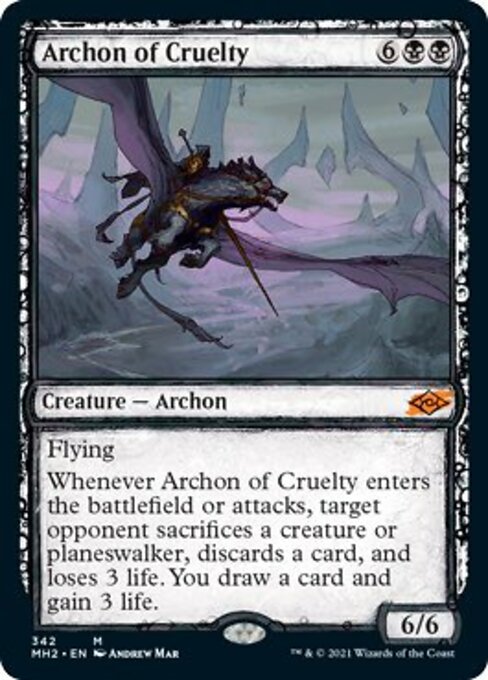 Archon of Cruelty (Showcase) (Modern Horizons 2) Light Play