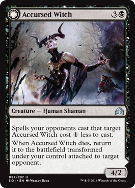 Accursed Witch (Infectious Curse) (Shadows Over Innistrad) Heavy Play Foil