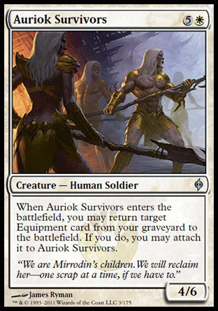 Auriok Survivors (New Phyrexia) Medium Play Foil