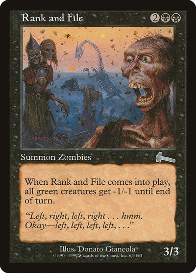 Rank and File (Urza's Legacy) Near Mint Foil