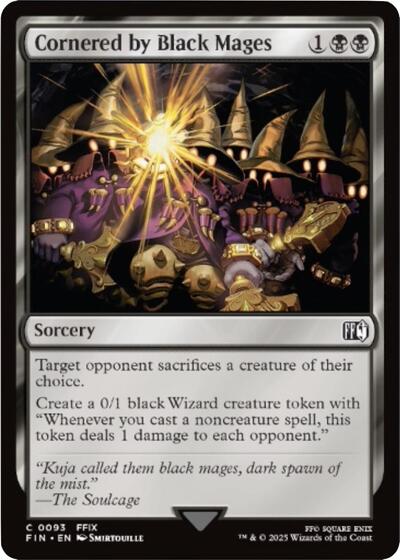 Cornered by Black Mages (Universes Beyond: FINAL FANTASY) Light Play Foil