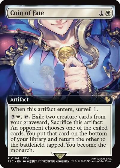 Coin of Fate (Extended Art) (Commander: FINAL FANTASY) Near Mint Foil