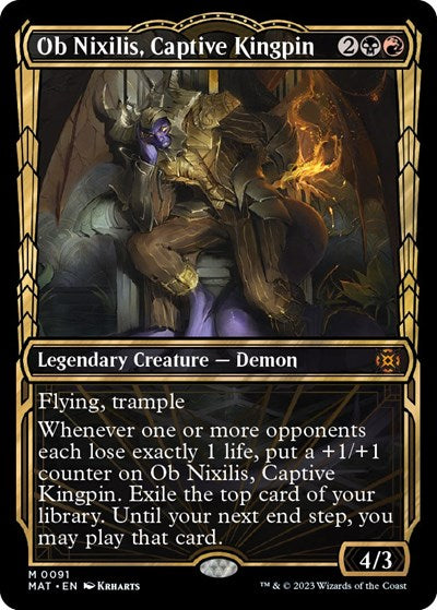 Ob Nixilis, Captive Kingpin (Showcase) (March of the Machine: The Aftermath) Light Play Foil