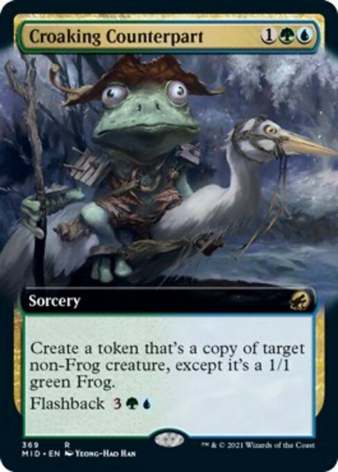 Croaking Counterpart (Extended Art) (Innistrad: Midnight Hunt) Light Play Foil