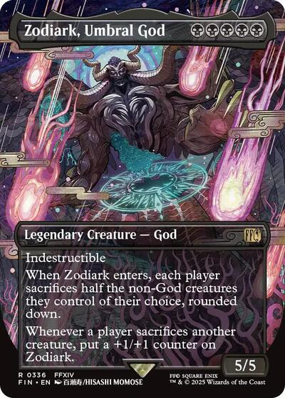 Zodiark, Umbral God (Borderless) (Universes Beyond: FINAL FANTASY) Near Mint Foil