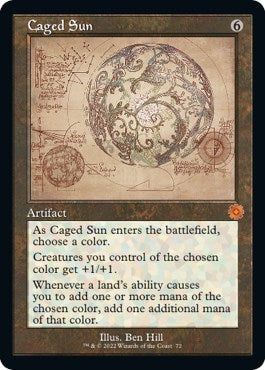 Caged Sun (Schematic) (The Brothers' War: Retro Frame Artifacts) Light Play Foil