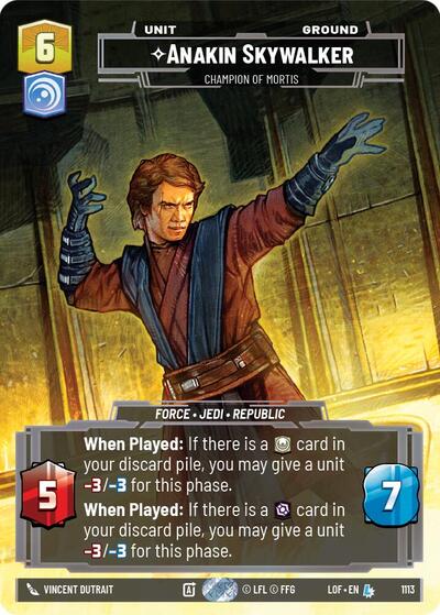 Anakin Skywalker Champion of Mortis (Prestige Foil) (Legends of the Force) Near Mint Foil