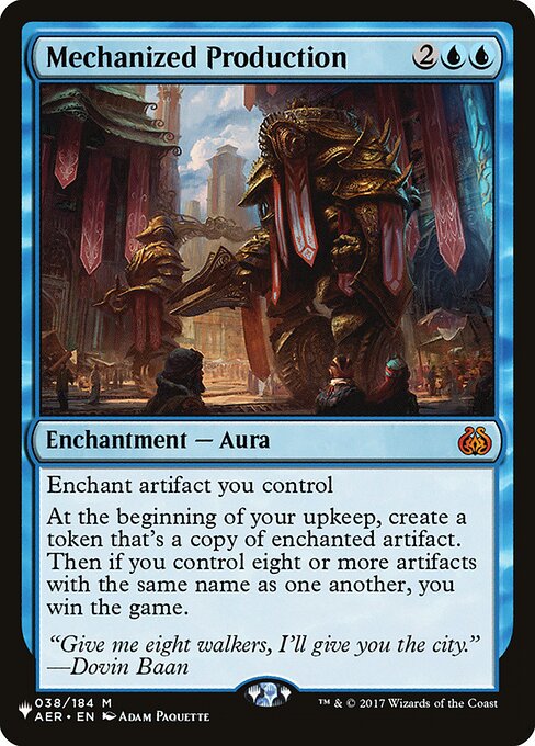 Mechanized Production (The List) Light Play
